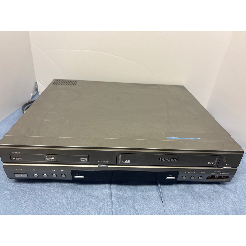 Samsung DVD-V1000 DVD VHS Dual Deck Player VCR Combo no remote Hi-Fi Stereo